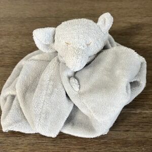 Angel Dear Grey Elephant Knotted Fleece Lovey Security Blanket Soother Plush
